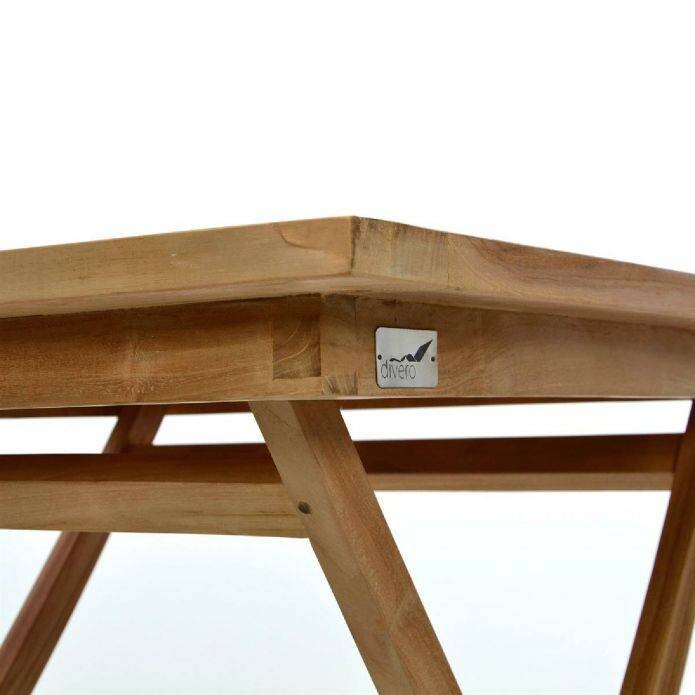 VCM Balkontisch braun Teakholz B/H/T: ca. 80x75x80 cm