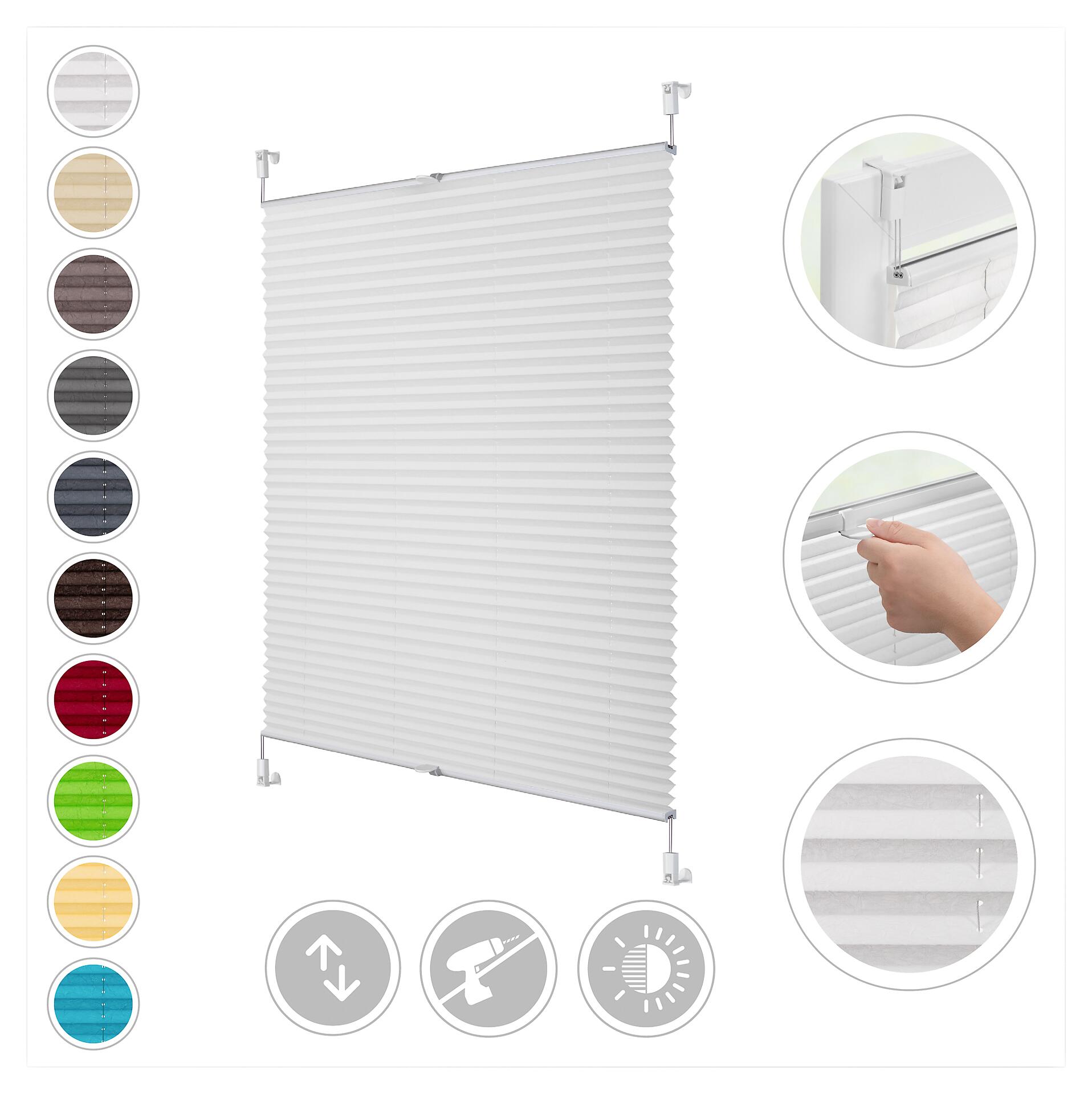 LICHTBLICK Spannplissee weiß B/L: ca. 70x130 cm