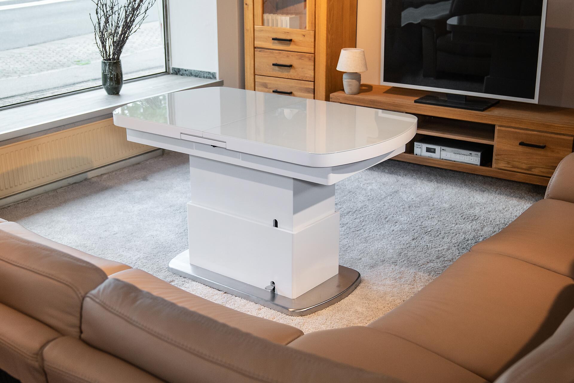 Couchtisch Levi weiß MDF B/H/T: ca. 135x50x75 cm