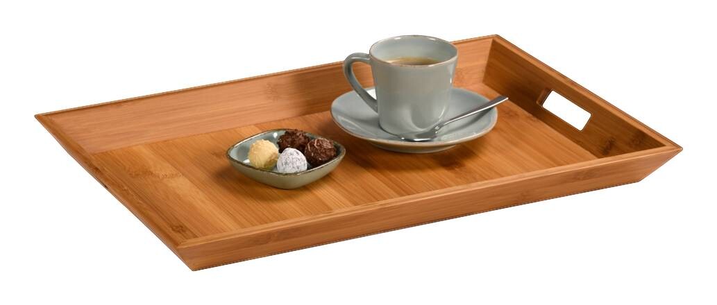 Kesper Serviertablett natur Bambus B/H/L: ca. 33x4x52 cm