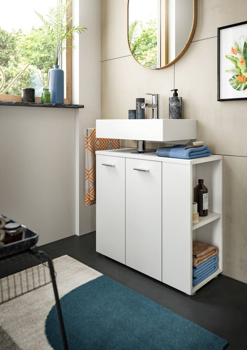 Waschbeckenunterschrank Lana weiß B/H/T: ca. 65x62x31 cm Waschbeckenunterschrank Lana weiß B/H/T: ca. 65x62x31 cm