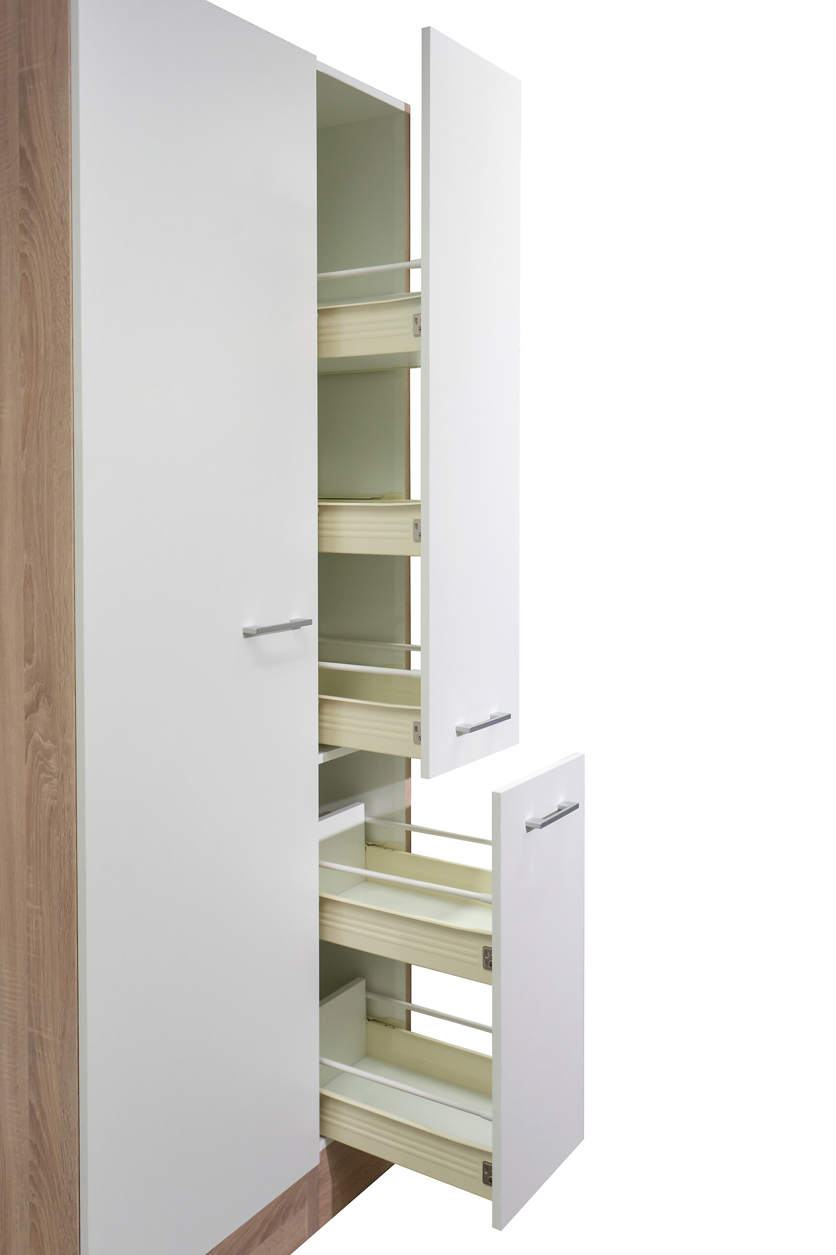 Apothekerschrank Samoa weiß Eiche Nachbildung B/H/T: ca. 30x200x57 cm Apothekerschrank Samoa weiß Eiche Nachbildung B/H/T: ca. 30x200x57 cm