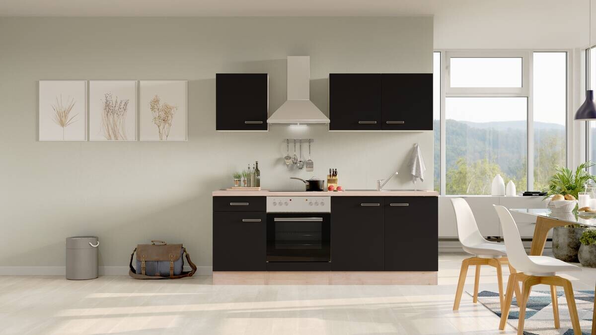 Küchenblock Elva anthrazit B/H/T: ca. 210x200x60 cm