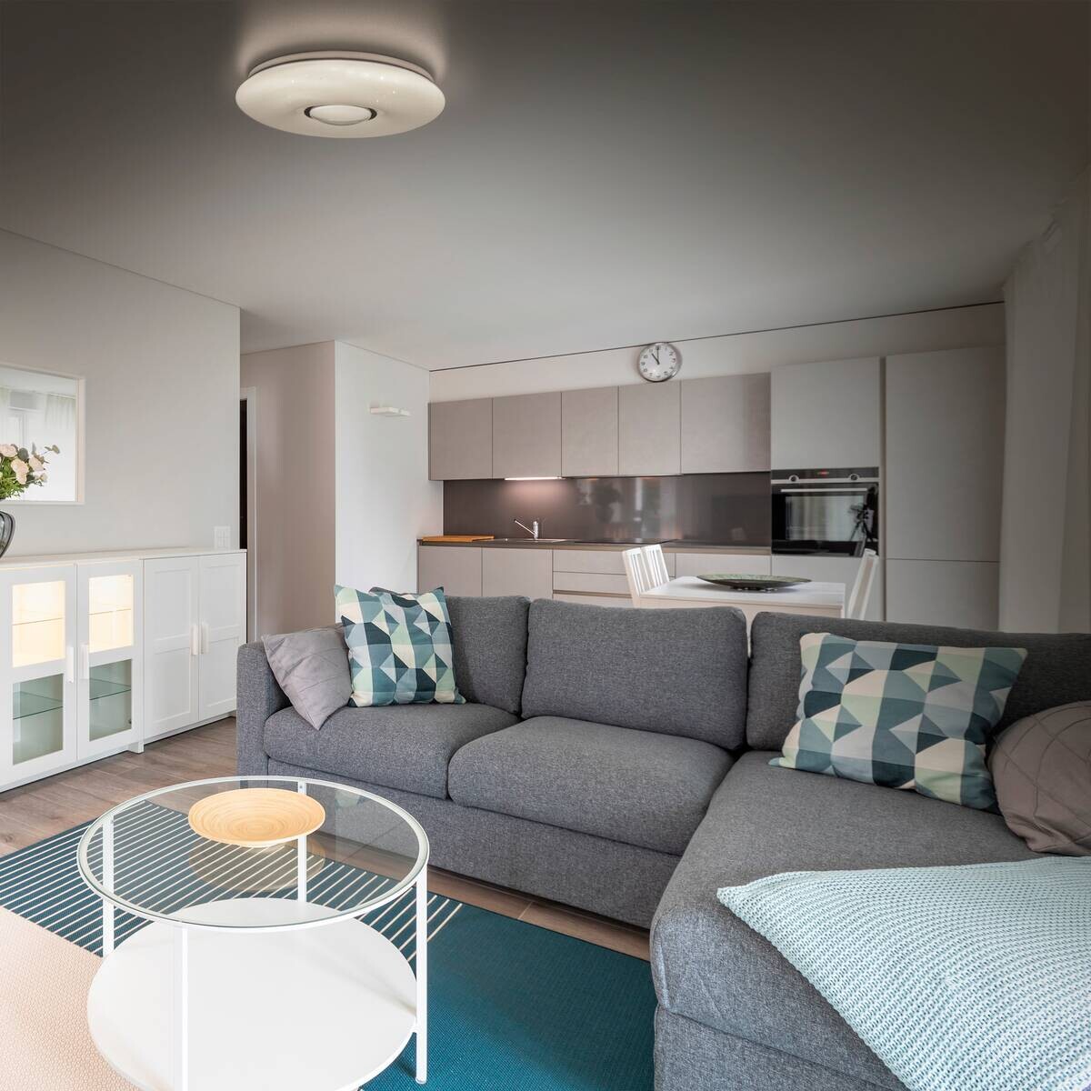 Näve Leuchten Deckenleuchte 1366626 weiß Kunststoff Metall B/H/T: ca. 31x5,5x31 cm null 1 Brennstellen