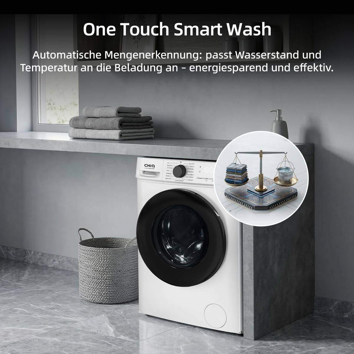 CHiQ Waschmaschine FL70121M3XWGAPO weiß B/H/T: ca. 60x84,7x46,5 cm ca. 7 kg