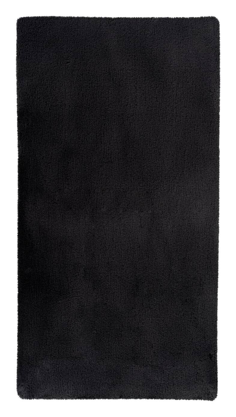 Kayoom Kurzflorteppich Badematte Rabbit Light 125 dunkelgrau B/H/L: ca. 70x2,4x130 cm
