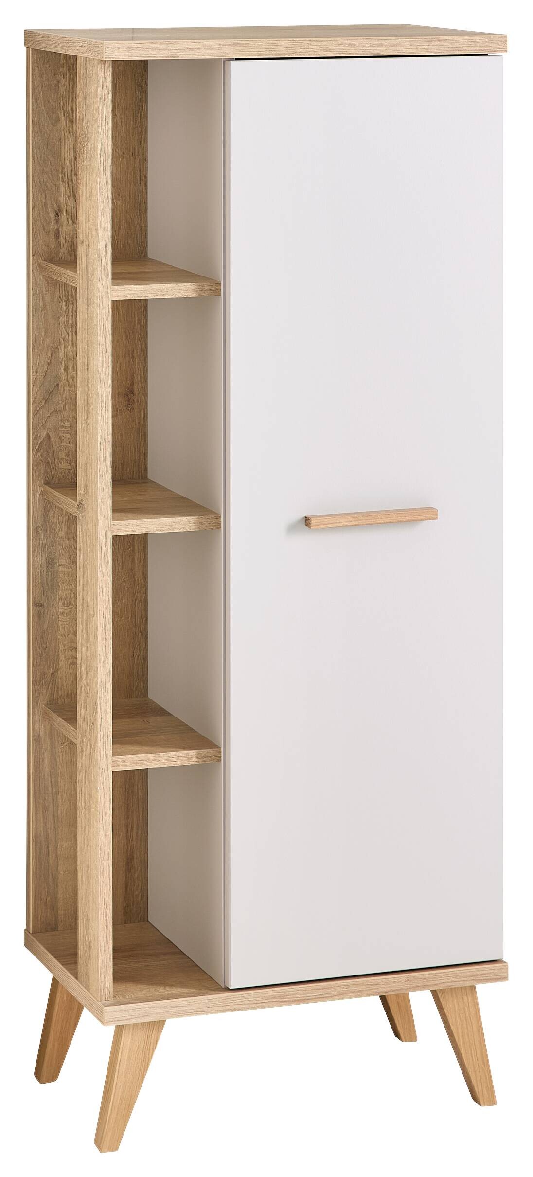 Midischrank Quickset 966 Rivera Eiche Nachbildung creme B/H/T: ca. 51x128x33 cm Midischrank Quickset 966 Rivera Eiche Nachbildung creme B/H/T: ca. 51x128x33 cm