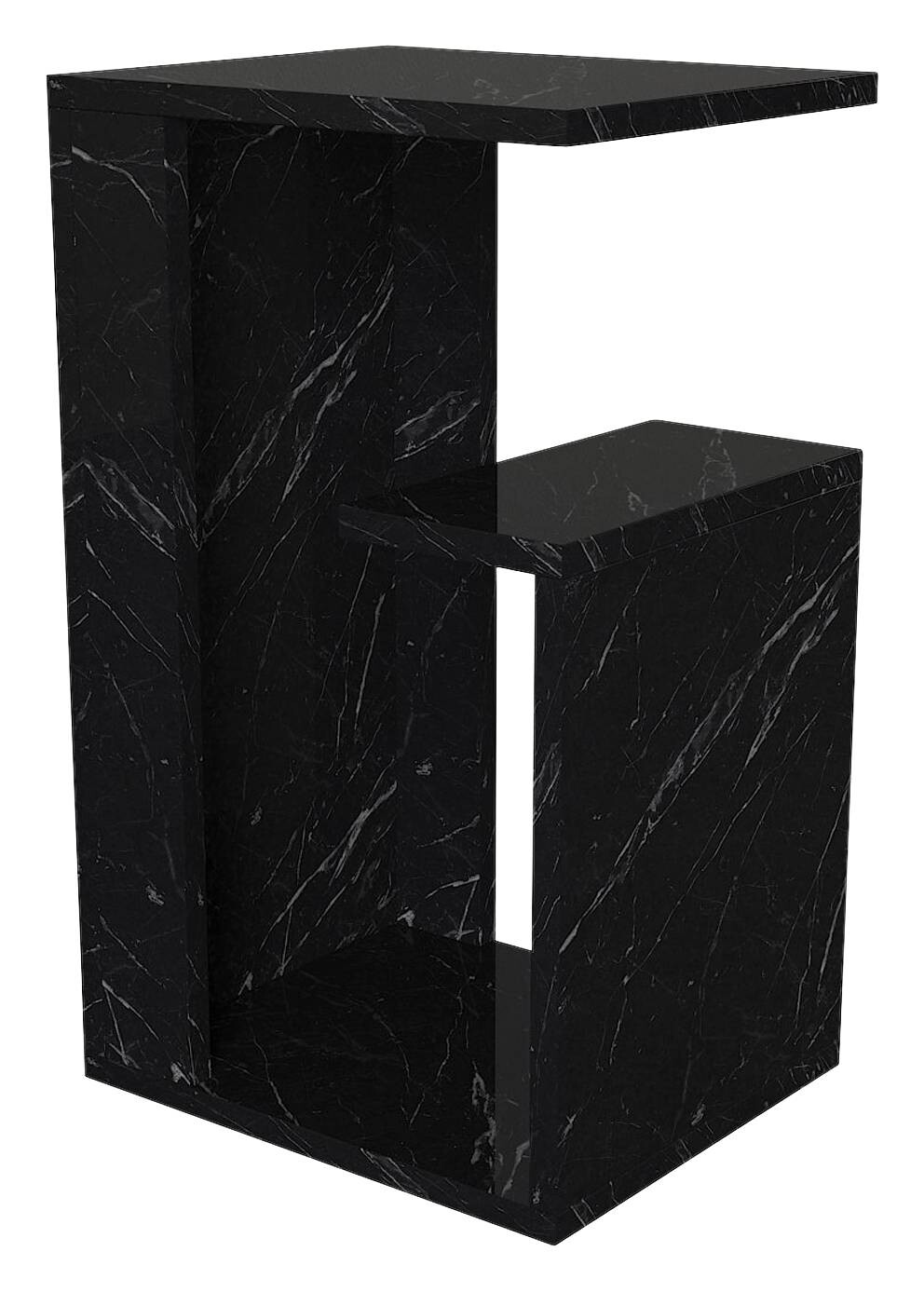 Beistelltisch Bendir Marmoroptik glänzend B/H/T: ca. 35x60x29,5 cm