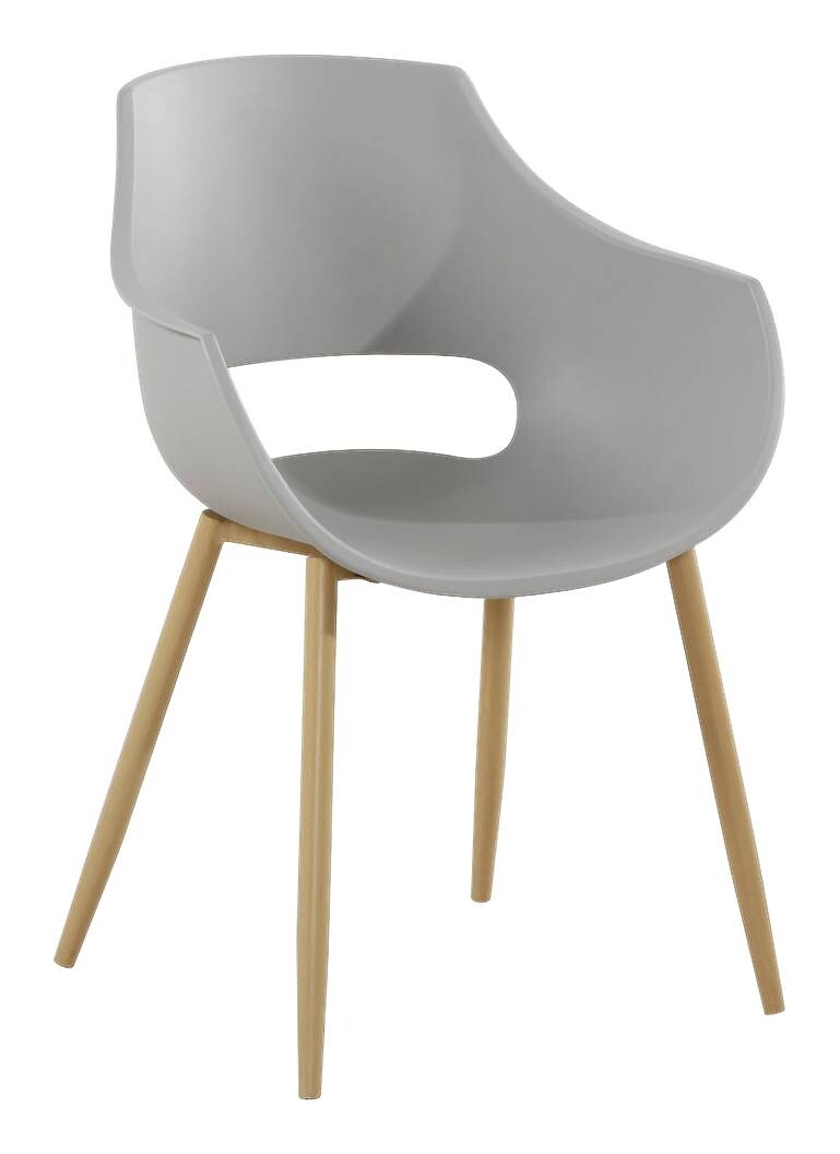 Stuhl Alice 100 2er grau Kunststoff B/H/T: ca. 59x85x58 cm