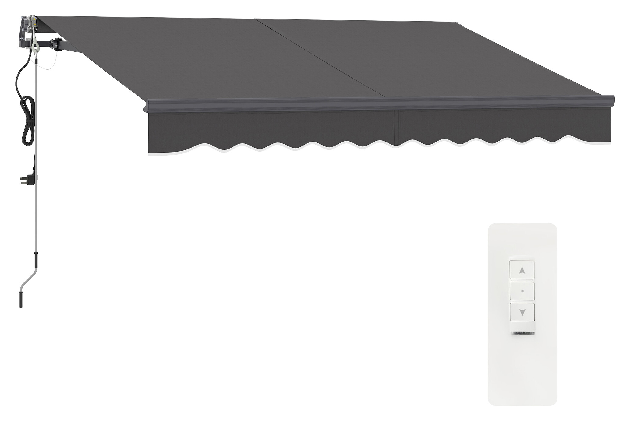 Outsunny Markise dunkelgrau B/H/L: ca. 250x150x296 cm