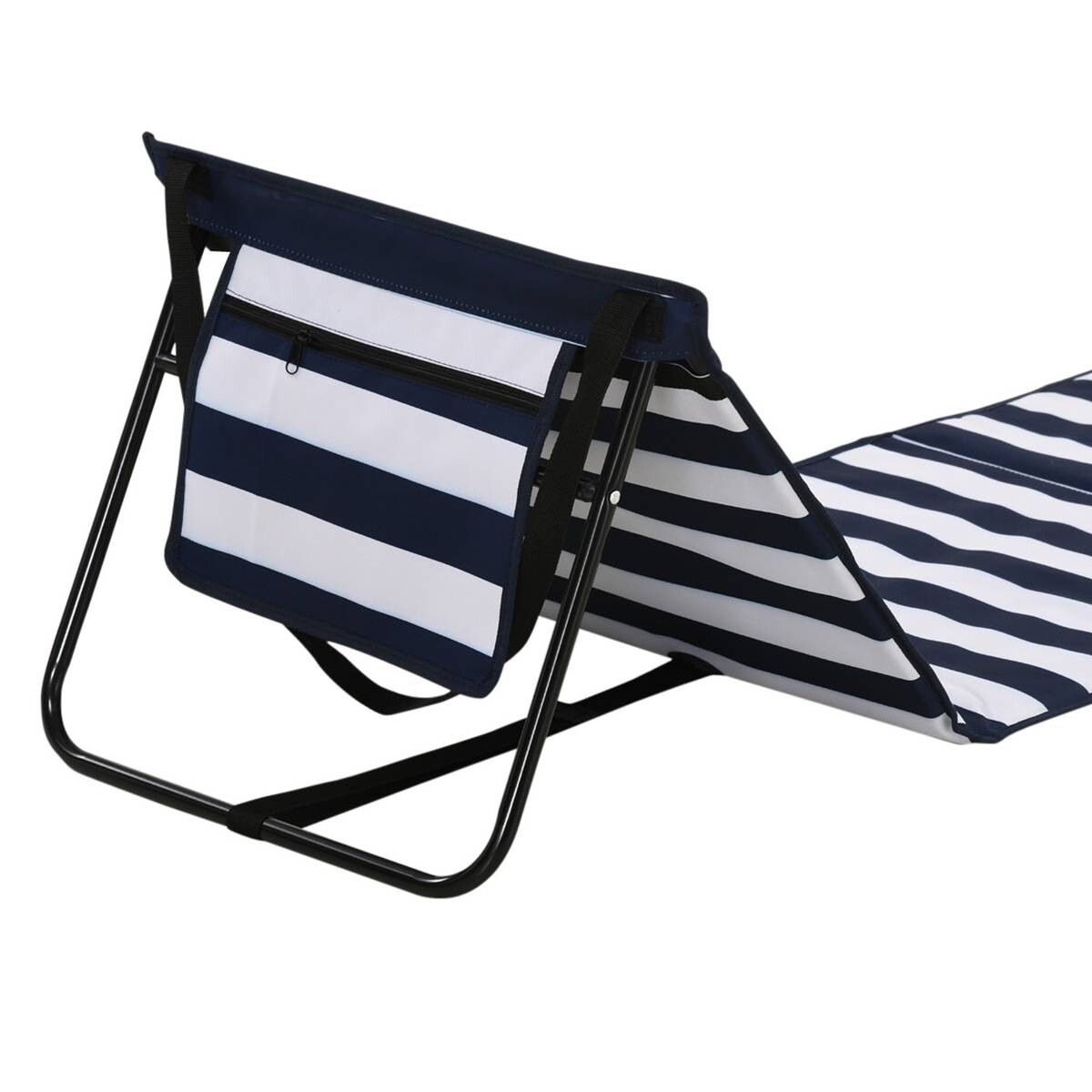 Outsunny Strandliegen blau Polyester B/H/L: ca. 51x40x142 cm