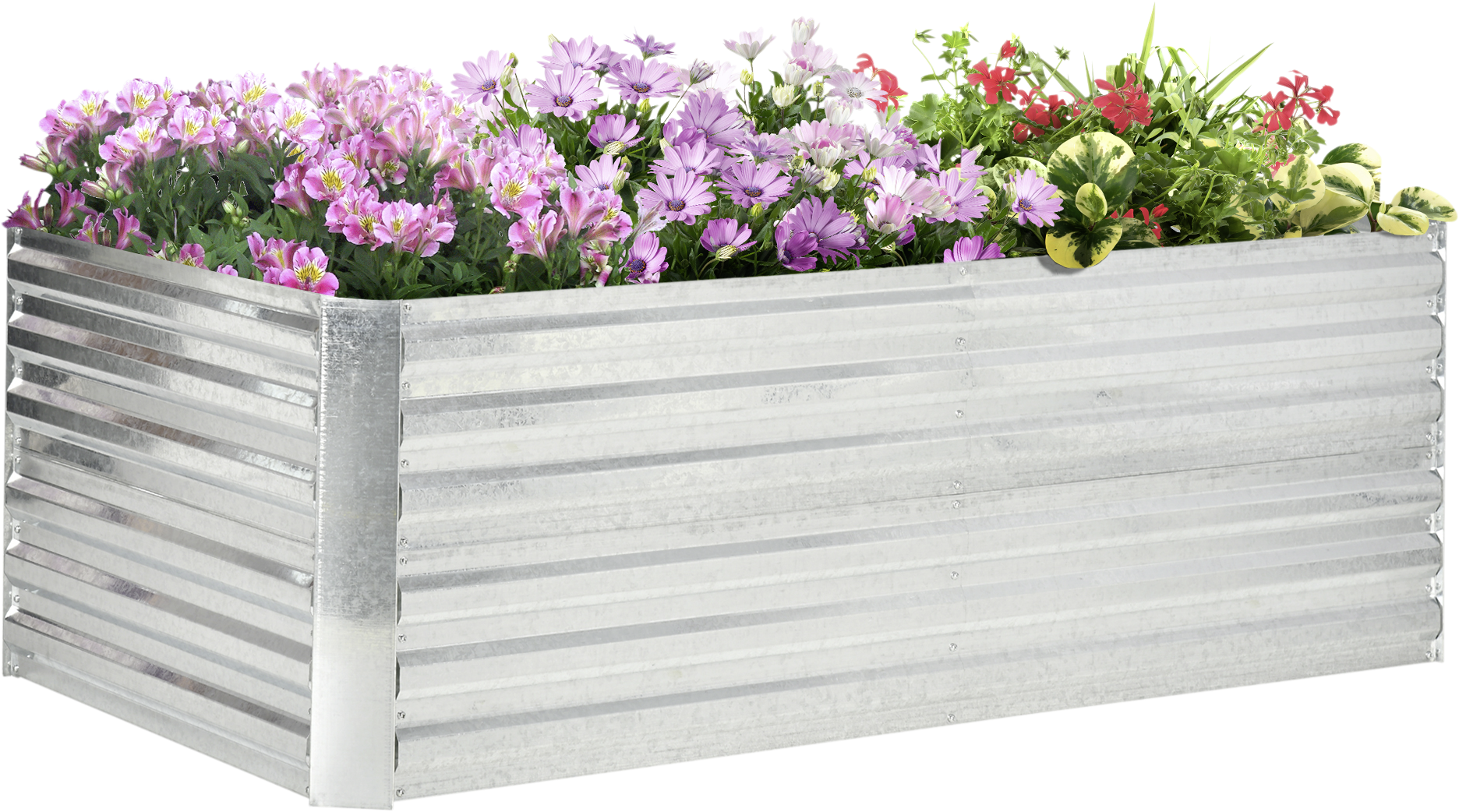 Outsunny Hochbeet silber Stahl B/H/L: ca. 90x59x180 cm