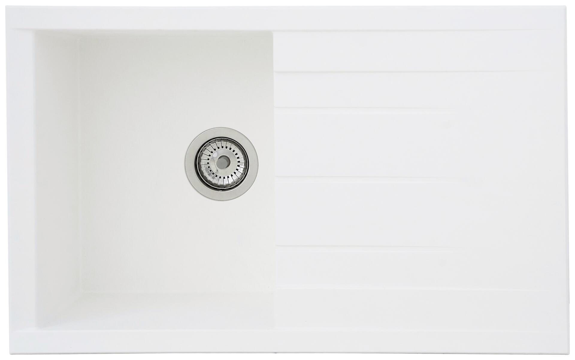 Respekta Einbauspüle Houston 80 x 50 W weiß Mineralite B/H/T: ca. 80x21x50 cm Respekta Einbauspüle Houston 80 x 50 W weiß Mineralite B/H/T: ca. 80x21x50 cm