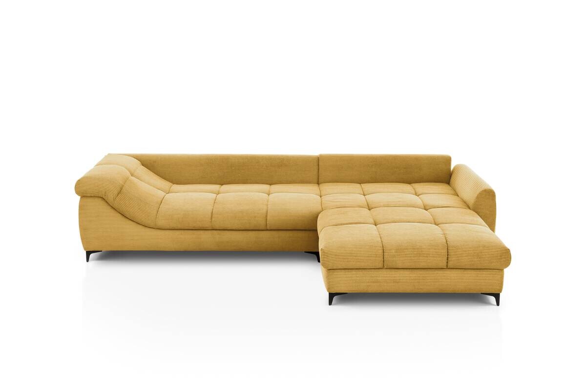 Ecksofa curry Microfaser B/H/T: ca. 332x96x227 cm