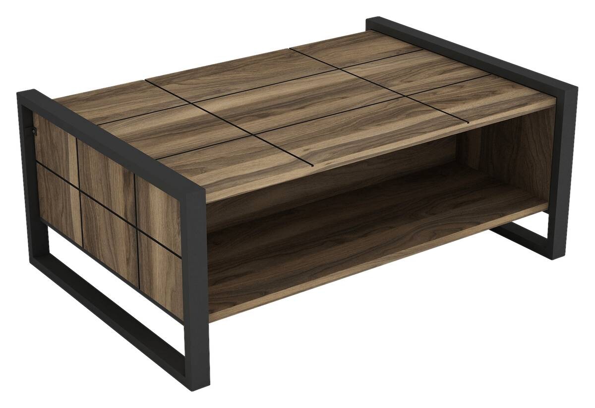 Couchtisch Lost walnuss Nachbildung B/H/T: ca. 94,4x38x64,5 cm