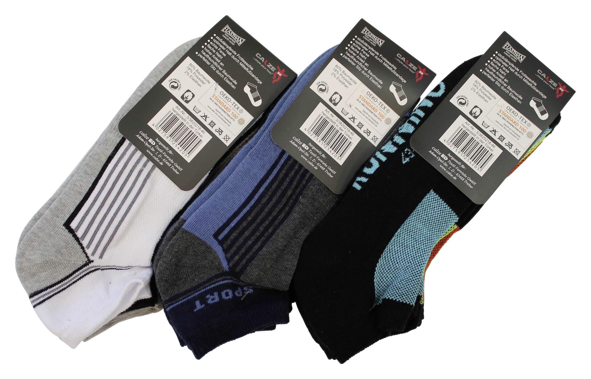 Herren-Socken sortiert 3 Packstücke Größe 39-42