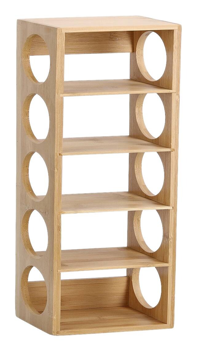 Zeller Weinregal für 5 Flaschen natur Bambus B/H/L: ca. 12,5x53x13,5 cm