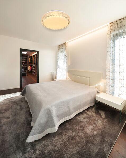 GLOBO Deckenleuchte Ovi weiß Opal klar Metall Acryl H/D: ca. 8x26 cm