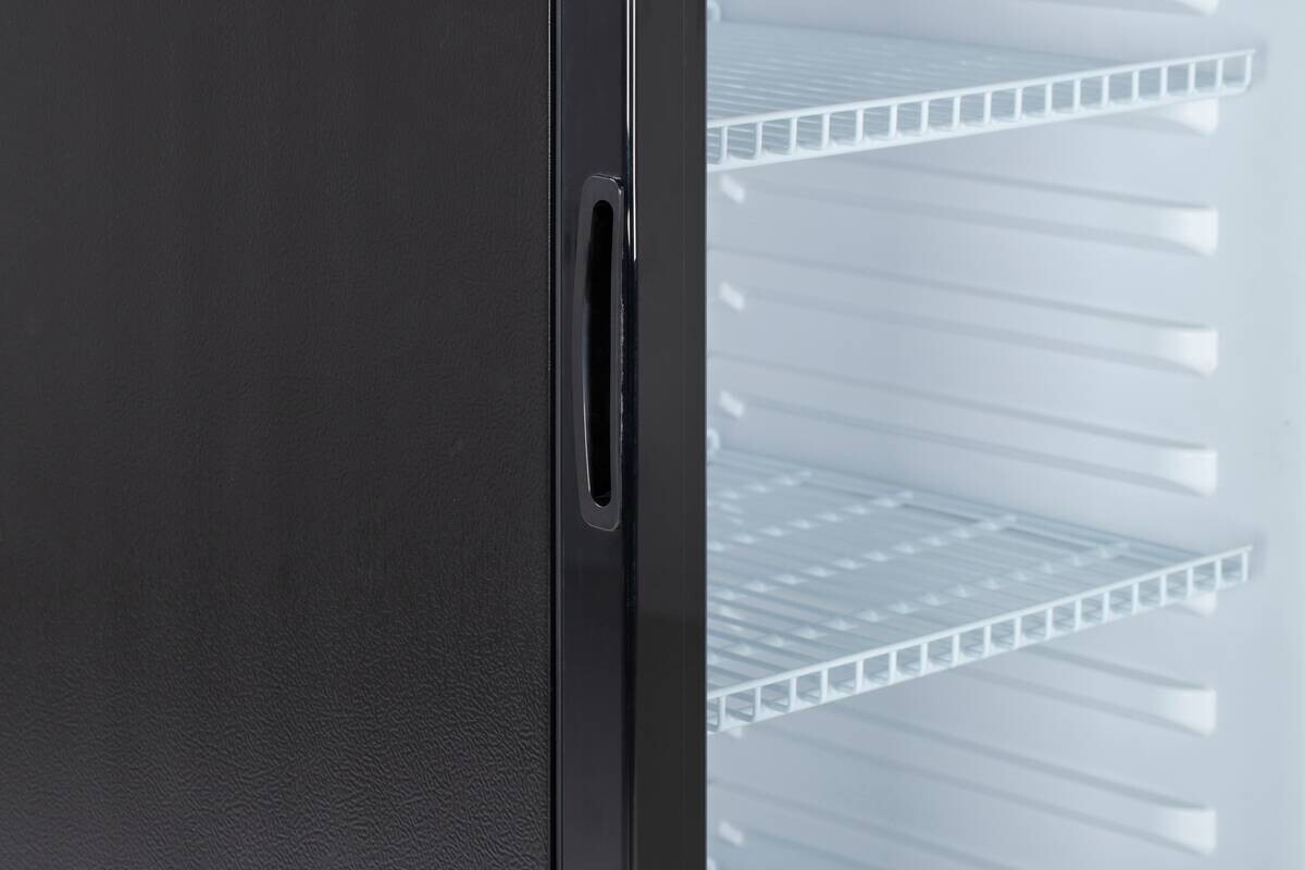 POCOline Glastürkühlschrank GTK144-235 DB schwarz B/H/T: ca. 54x144x55 cm