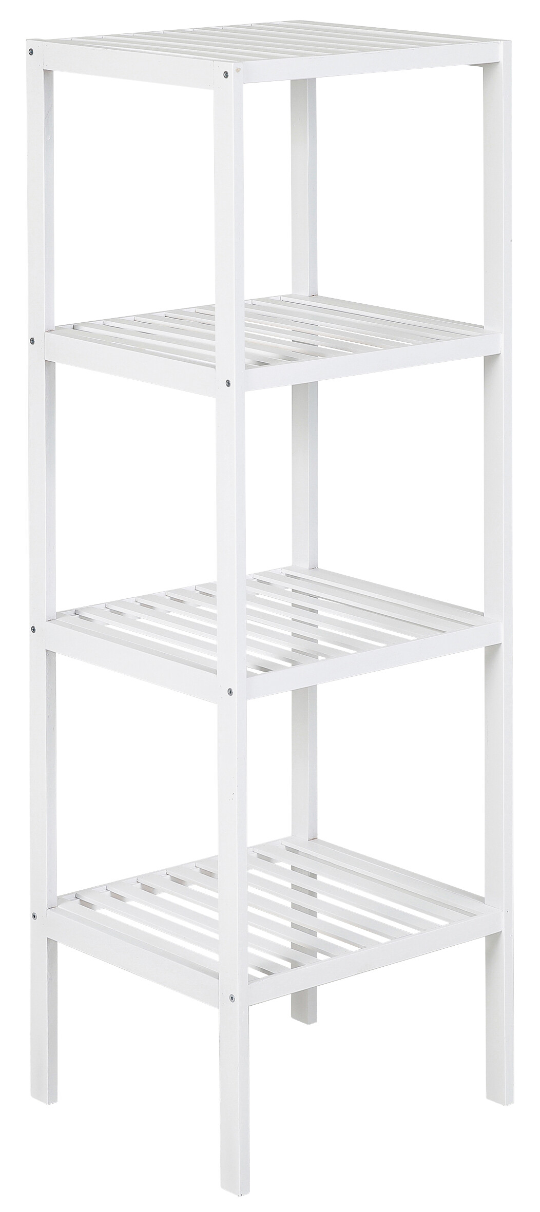 Bambusregal weiß Holz B/H/T: ca. 36x114x36 cm