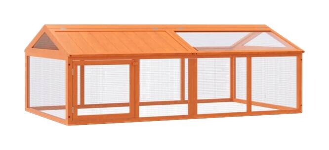 vidaXL Freilaufgehege braun Kiefer B/H/L: ca. 112,5x74x200 cm