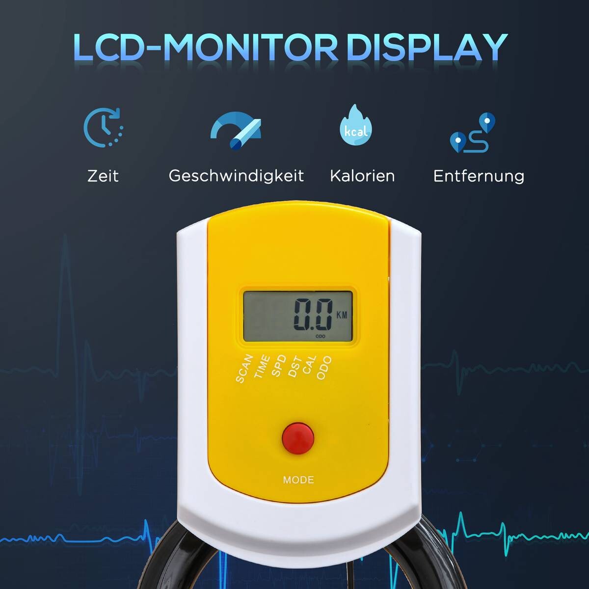 HOMCOM Fahrradtrainer schwarz Kunststoff B/H/L: ca. 50x113x100 cm