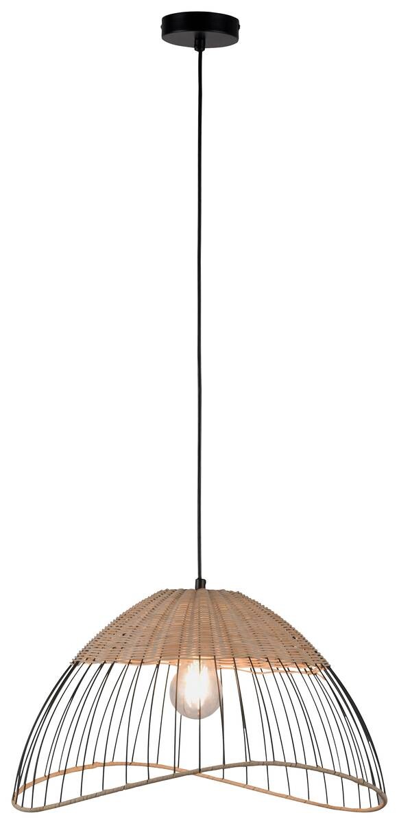 Just Light Pendelleuchte KORE 30207-79AO natur braun Holz Metall H/D: ca. 120x48 cm E27 1 Brennstellen