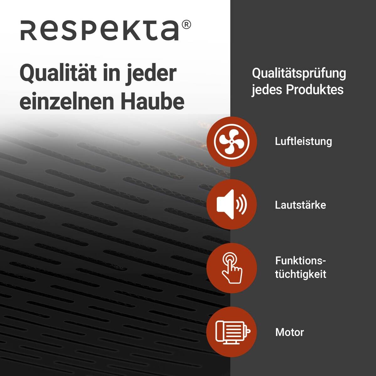 Respekta Dunstabzugshaube DH630SL schwarz Edelstahl B/H/T: ca. 60x7,8x47 cm