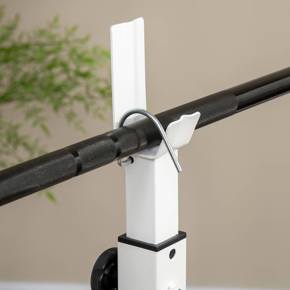 HOMCOM Hantelbank weiß Stahl B/H/L: ca. 134x136x180 cm