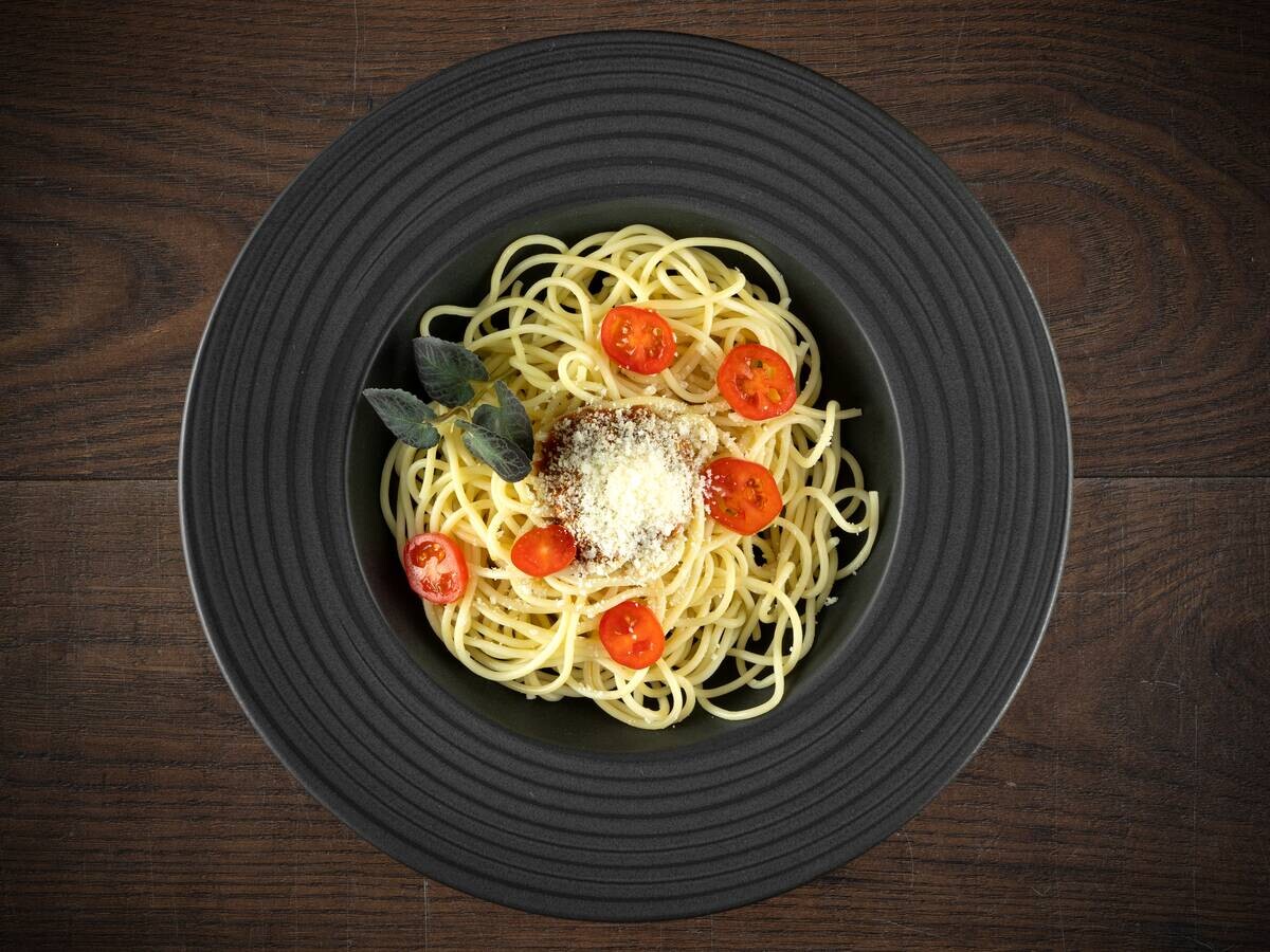 CreaTable Pastateller-Set Lava Stone schwarz Steinzeug D: ca. 32 cm