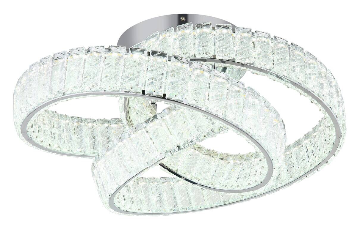 GLOBO Deckenleuchte Chrom klar Metall B/H/D: ca. 47x26x60 cm 1 Brennstellen