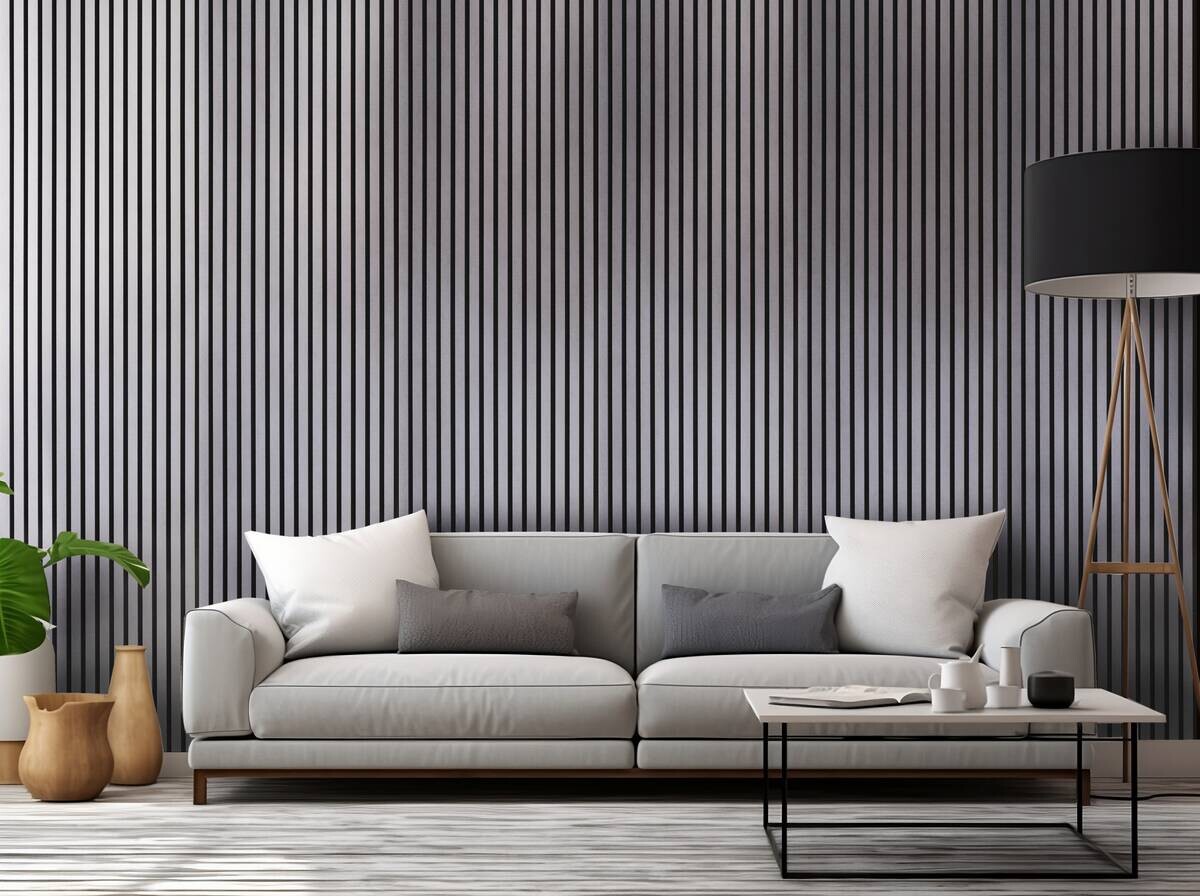 Wand- und Akustikpaneel Beton L/B/H: ca. 240x56,1x1,9 cm pro Stück