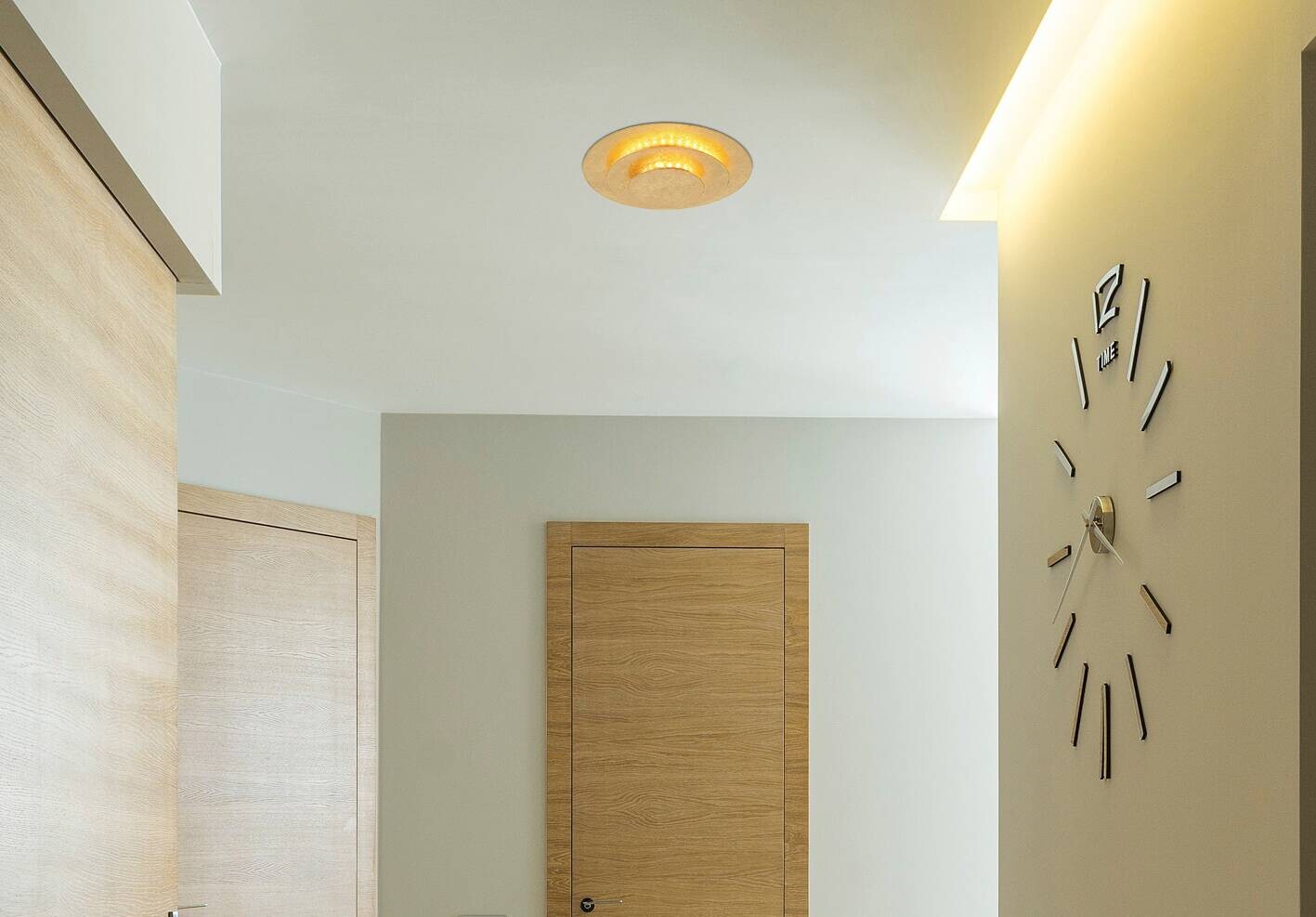 GLOBO LED-Deckenleuchte Heda gold Metall H/D: ca. 5x18 cm