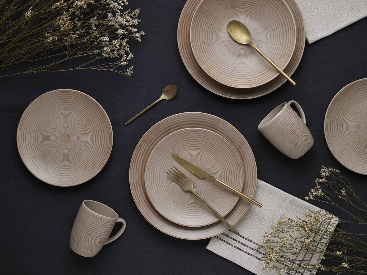 CreaTable Kombiservice Catania sand Steinzeug 16 tlg.