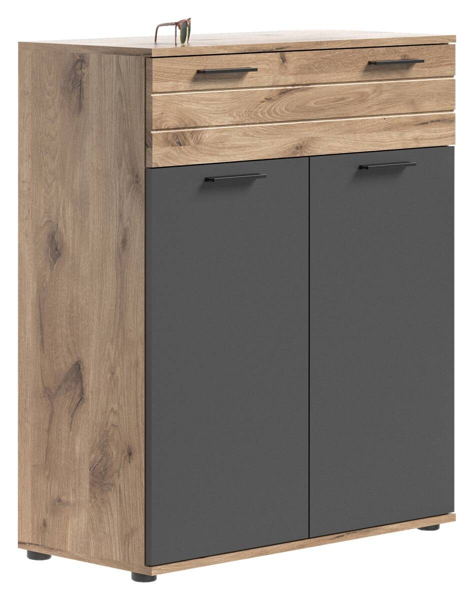 Schuhkommode Mason Nox Oak Nachbildung dunkelgrau B/H/T: ca. 90x104x37 cm