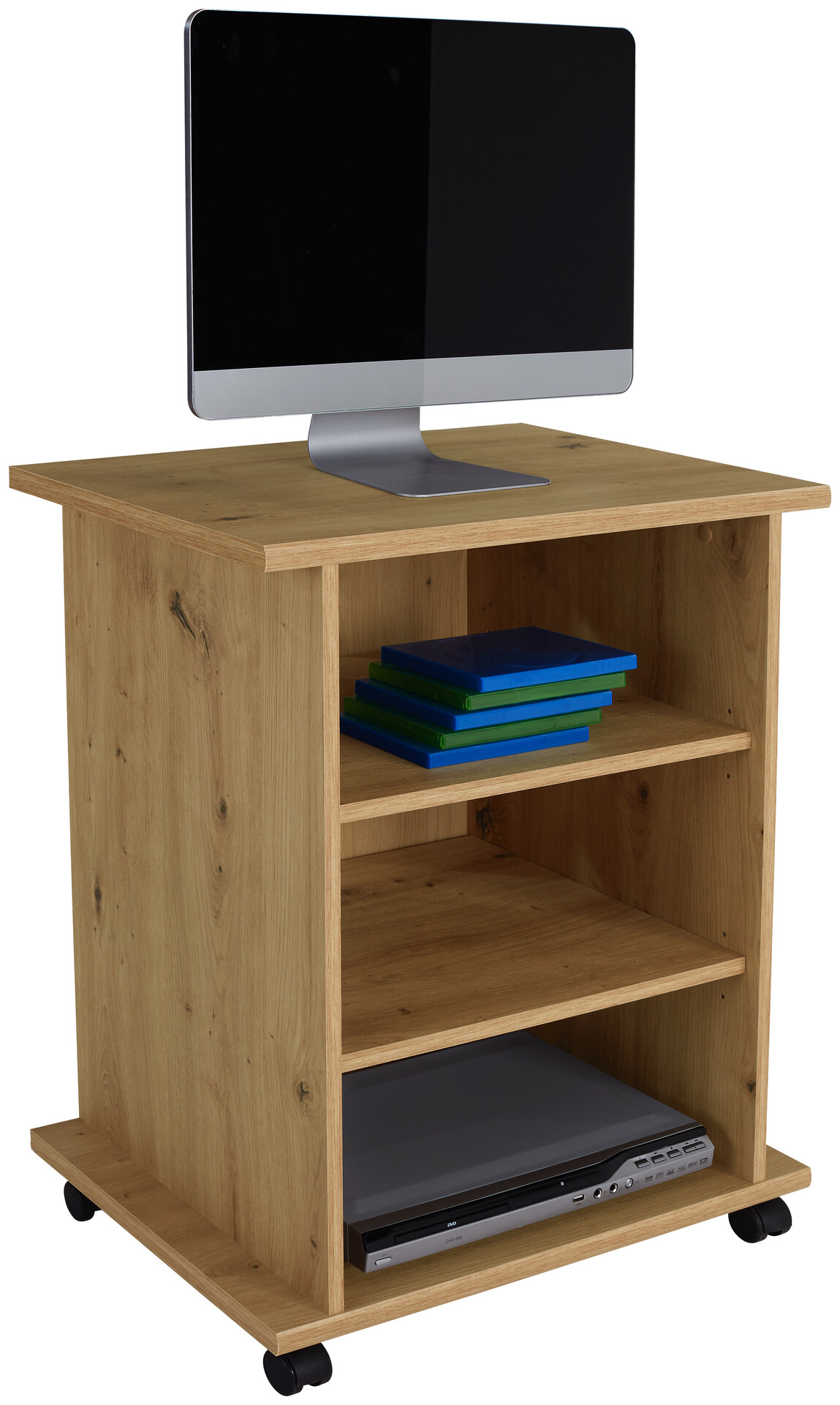 TV-Rollwagen Jürgen Eiche Artisan Nachbildung B/H/T: ca. 65x76x40 cm