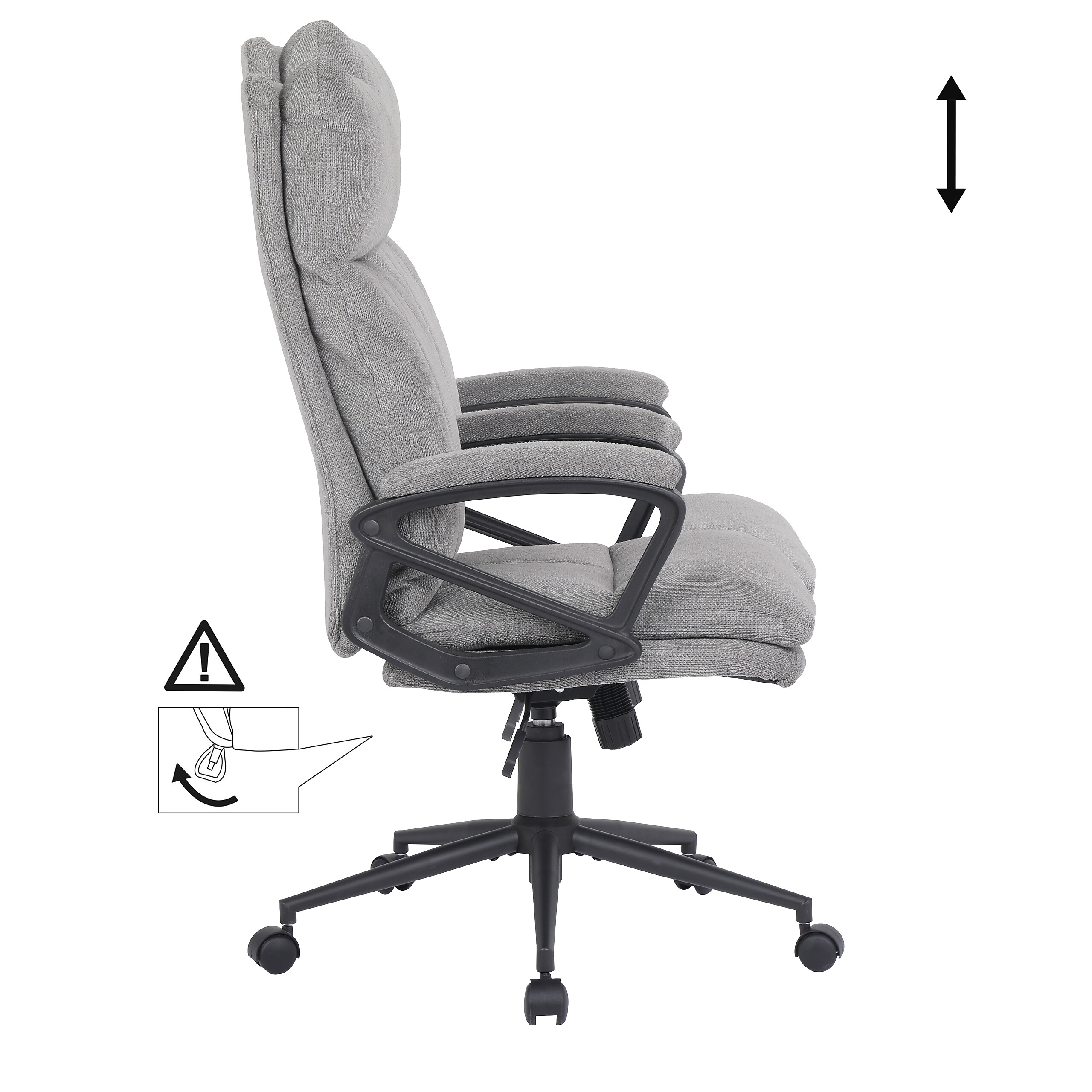 Chefsessel Domi grau Stoff