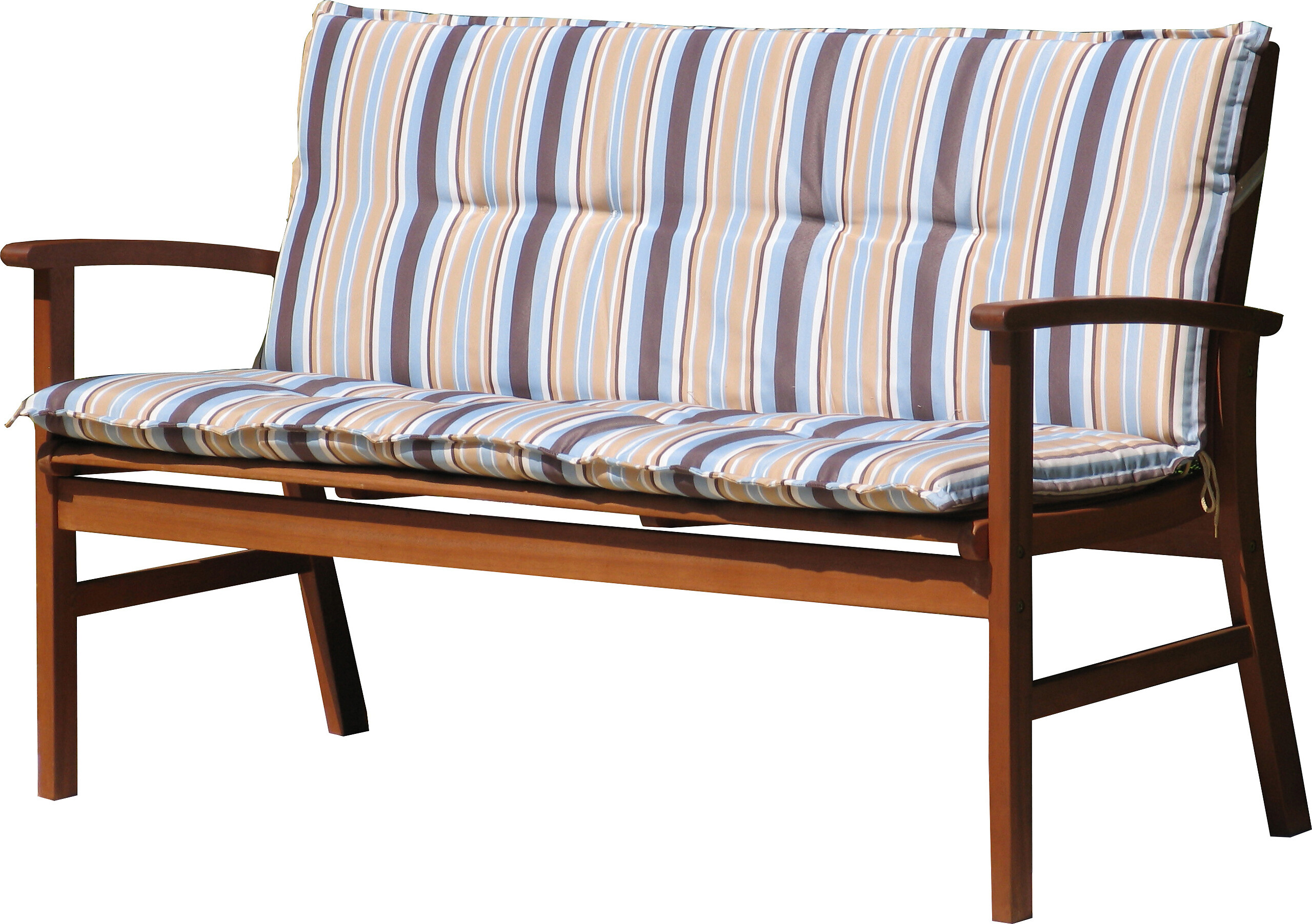 Grasekamp Auflage für Gartenbank Rio Grande blau Polyester-Mischgewebe B/H/L: ca. 96x5x142 cm