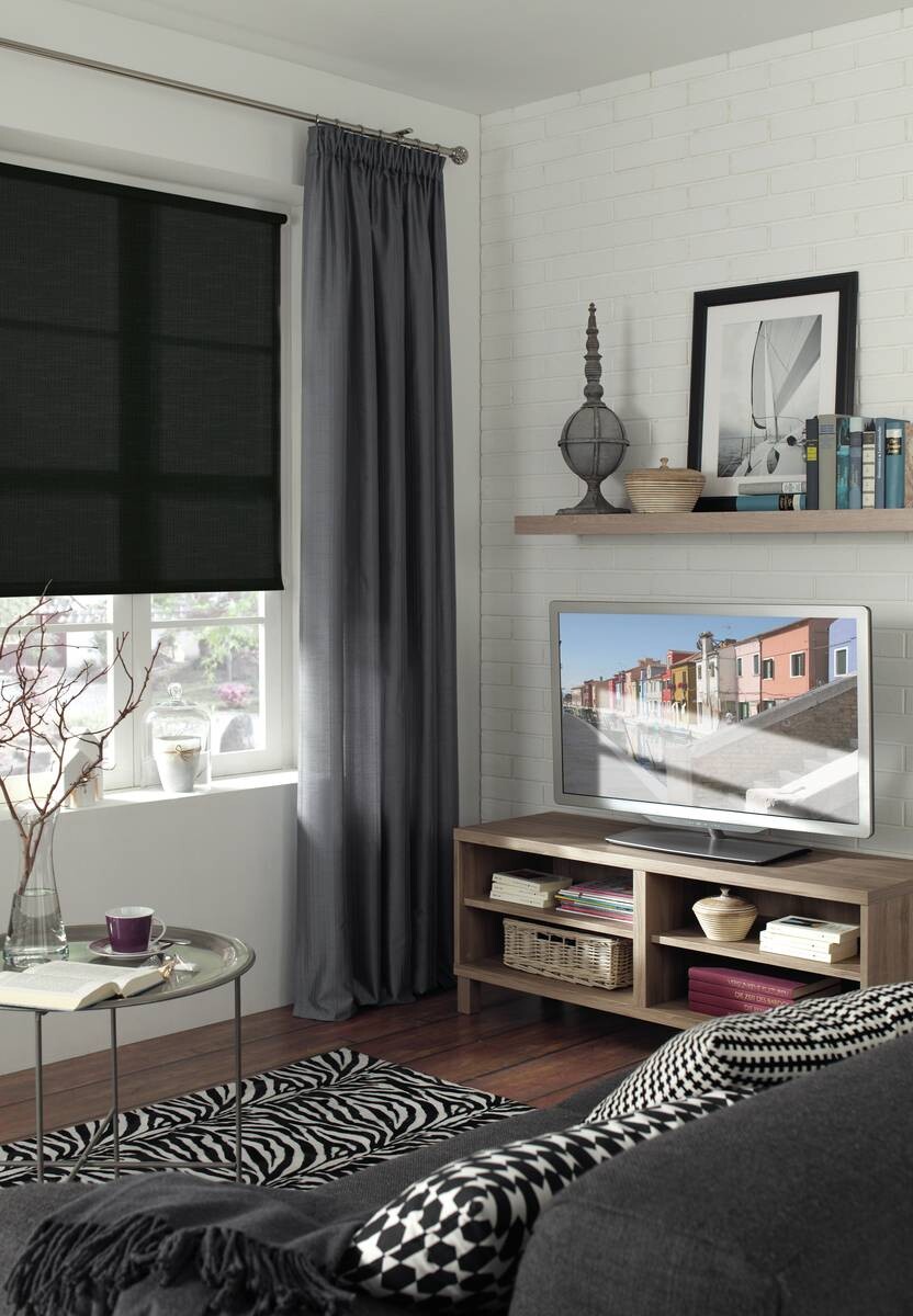 Boviva Rollo Struktur schwarz B/L: ca. 90x150 cm