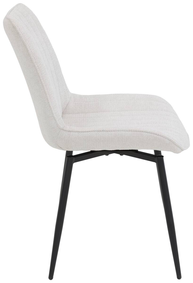 Stuhl Newport, 4er-Set beige Microfaser Webstoff B/H/T: ca. 54x85x63 cm