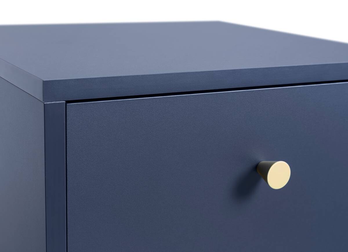 Kommode Alfa blau dunkel B/H/T: ca. 40,1x142x40 cm