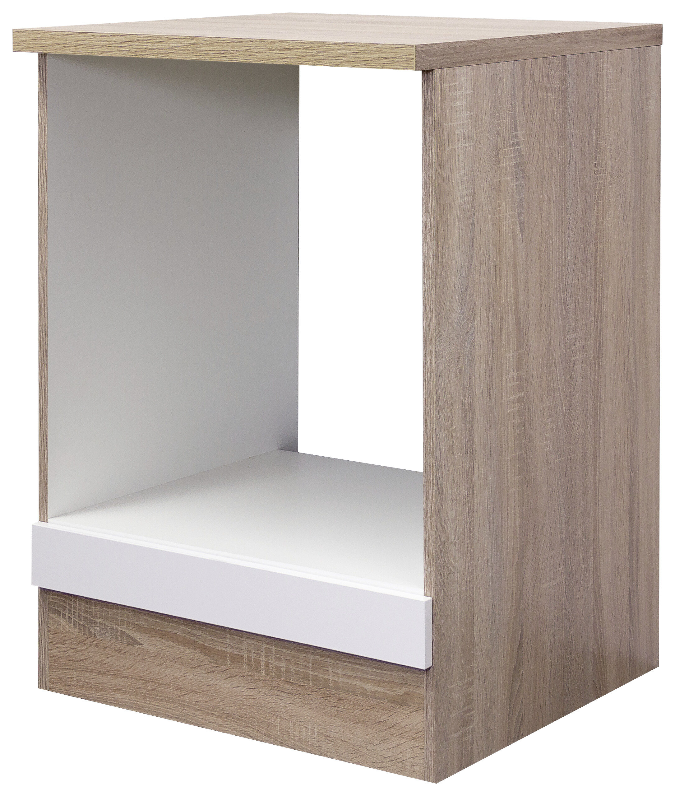 Herdumbauschrank Samoa weiß Eiche Nachbildung B/H/T: ca. 60x85x60 cm