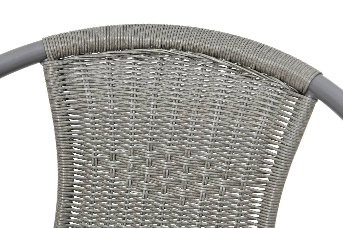 POCOline Gartenstuhl grau Stahl B/H/L: ca. 60x72x52 cm