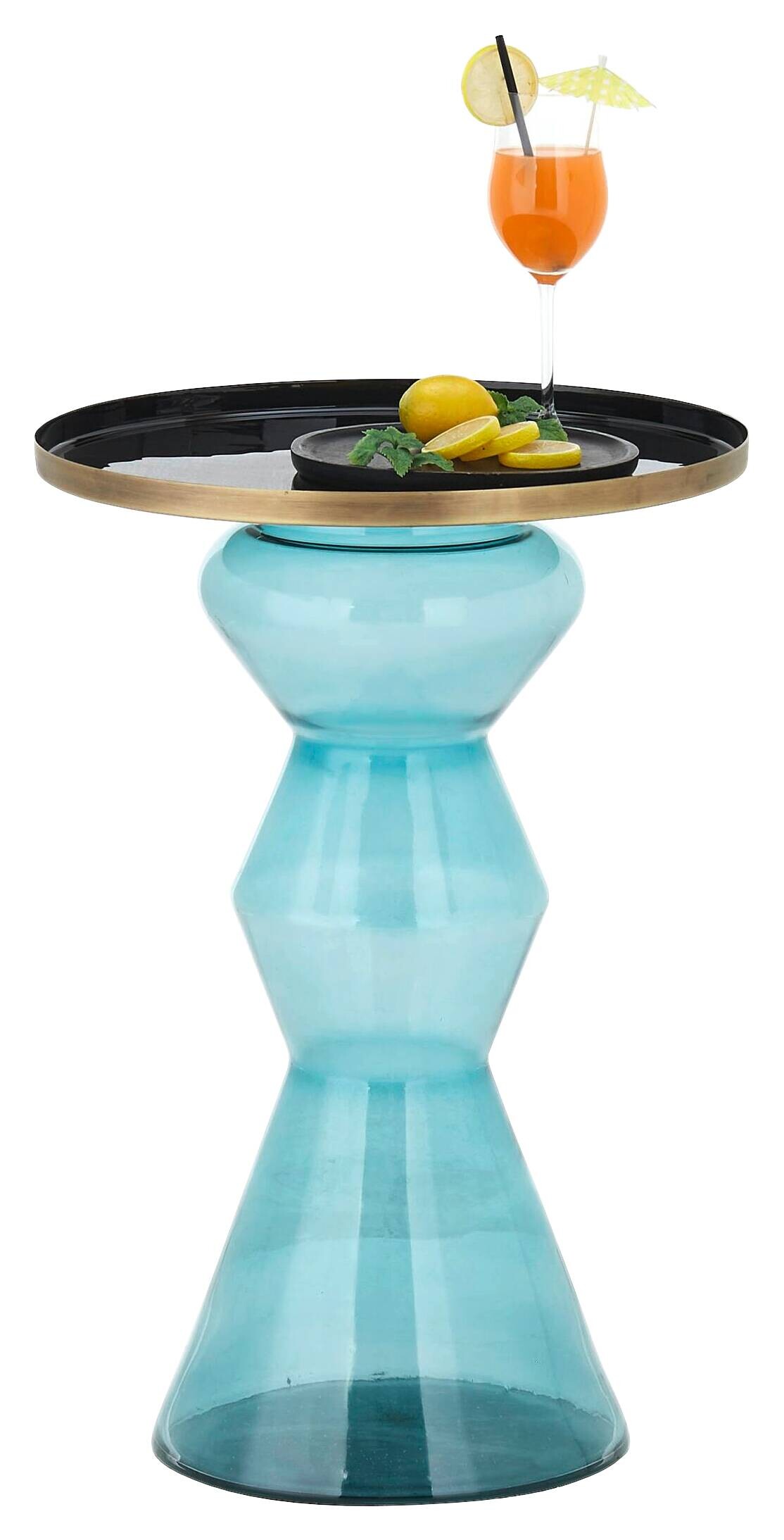 Beistelltisch Kasi II messing Eisen H/D: ca. 65x45 cm