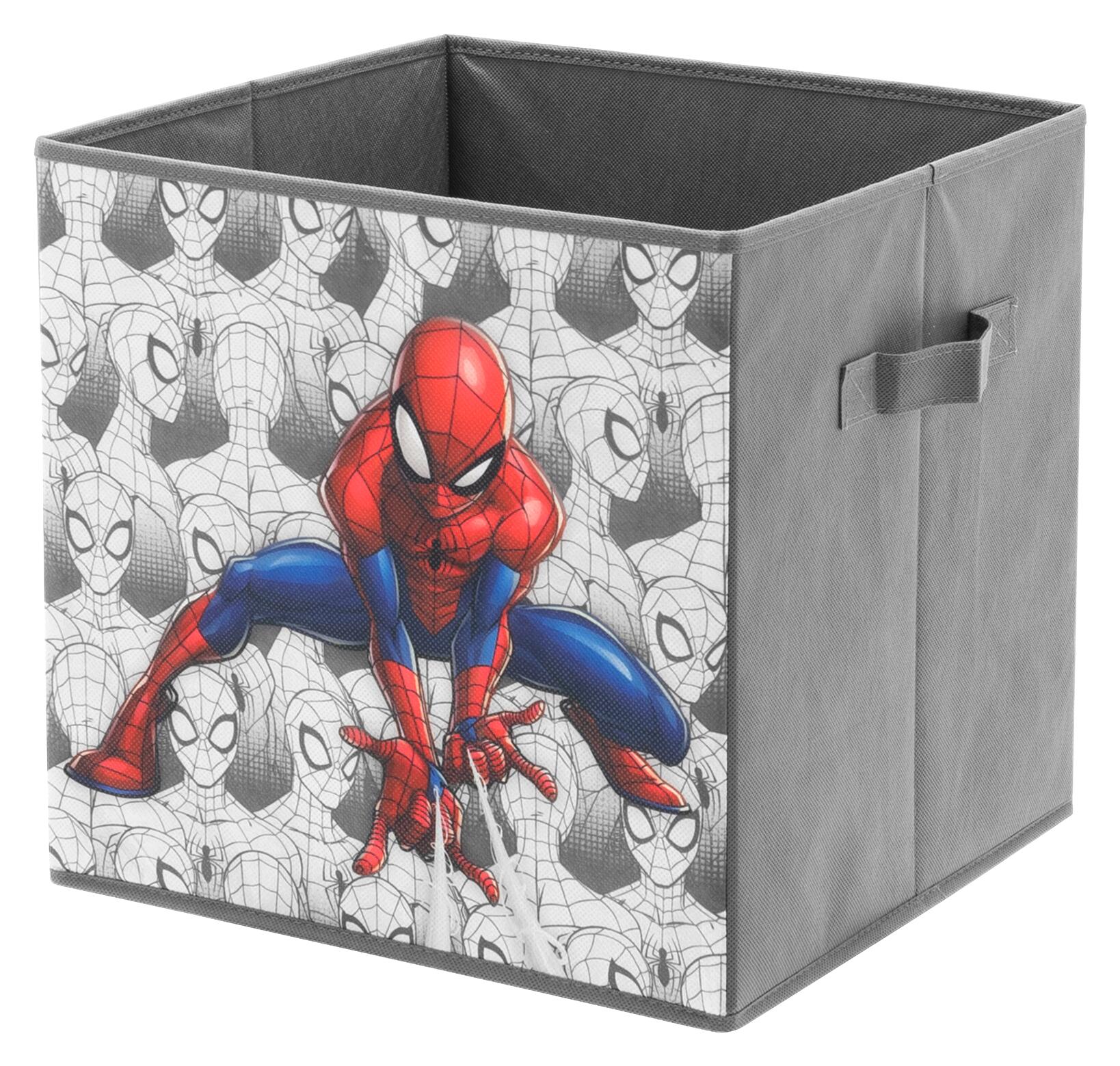 Stoffbox Spiderman grau B/H/T: ca. 32x32x32 cm