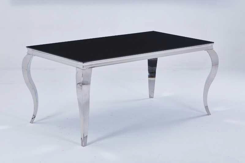 Esstisch CT053 schwarz lackiert B/H/T/S: ca. 160x76x90x1 cm