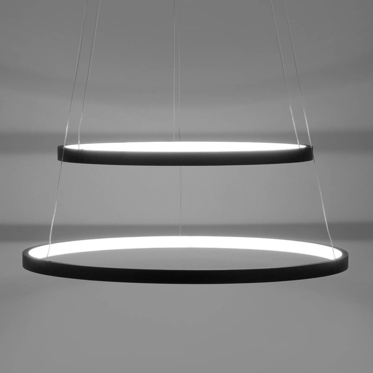 Just Light LED-Pendelleuchte CIRCLE 11525-13 weiß anthrazit Metall Kunststoff H/D: ca. 120x50 cm 2.0 Brennstellen