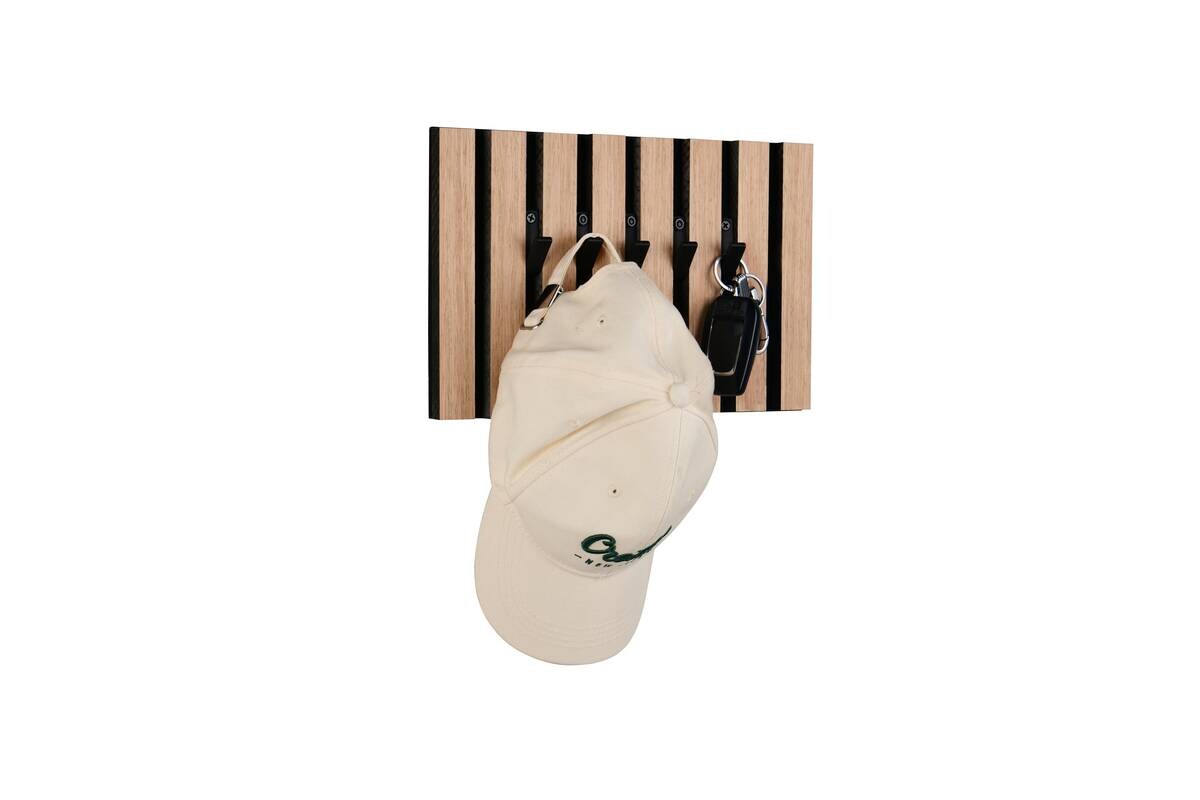 Schlüsselboard Grace Eiche Nachbildung schwarz MDF Filz B/H/T: ca. 31x20x1 cm