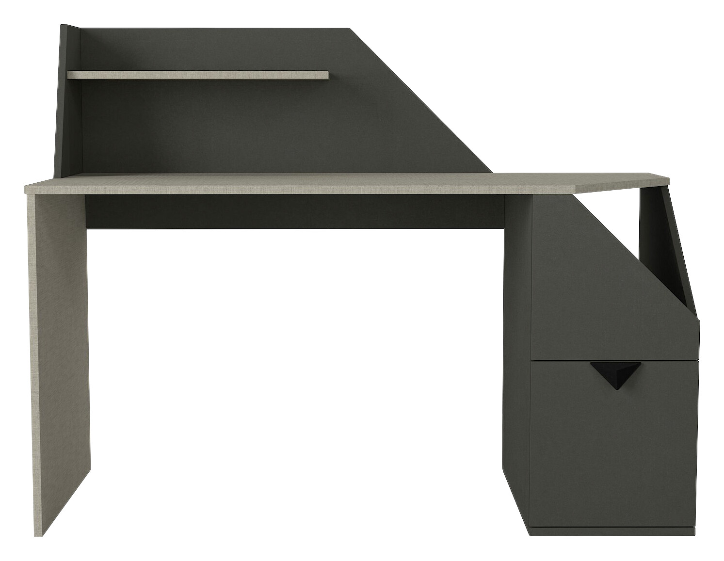 Schreibtisch Gusto grau anthrazit B/H/T: ca. 140x74x60 cm
