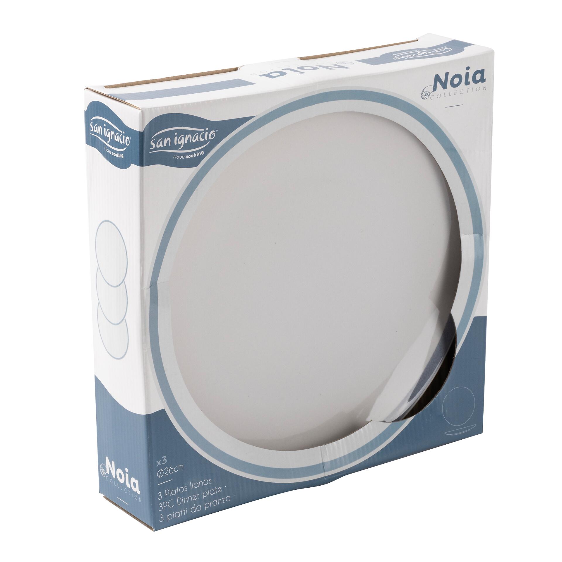 SAN IGNACIO Essteller NOIA weiß Porzellan D: ca. 26 cm